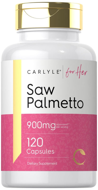 Carlyle Sägepalme für Frauen | 120 Kapseln | Vollspektrum-Extrakt | Nicht-GVO, glutenfrei | Für Sie
