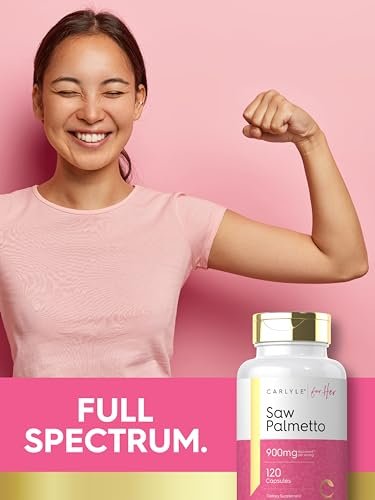 Carlyle Sägepalme für Frauen | 120 Kapseln | Vollspektrum-Extrakt | Nicht-GVO, glutenfrei | Für Sie