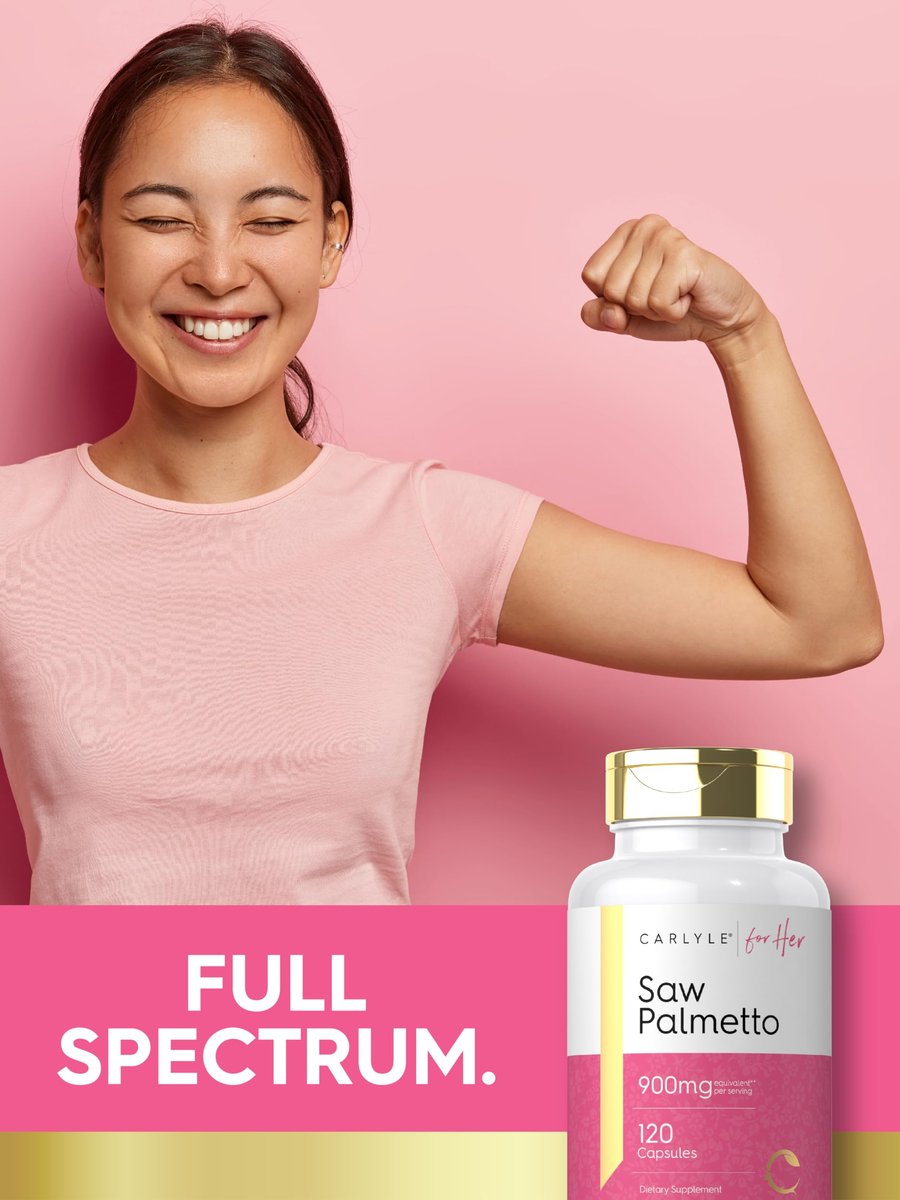 Carlyle Sägepalme für Frauen | 120 Kapseln | Vollspektrum-Extrakt | Nicht-GVO, glutenfrei | Für Sie