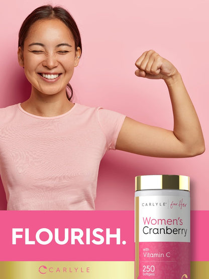 Carlyle Cranberry Pillen für Frauen | 250 Softgels | Konzentrierter Extrakt mit Vitamin C und E | Non-GMO, Glutenfrei
