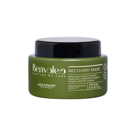 ALFAPARF MILANO Benvoleo Recovery Mask für geschädigtes Haar – Vegane, nachhaltige Haarpflege – Repariert, rekonstruiert, schützt – Paraffinfrei – Natürliche Inhaltsstoffe – 250 ml