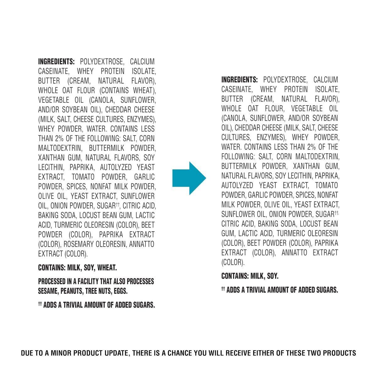 Quest Nutrition Käsecracker, Würziger Cheddar, 10g Protein, Low Carb, Hergestellt mit echtem Käse, Proteinsnack, 4er-Pack