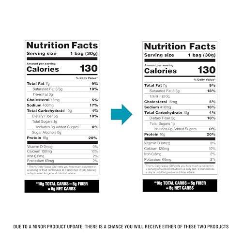 Quest Nutrition Käsecracker, Würziger Cheddar, 10g Protein, Low Carb, Hergestellt mit echtem Käse, Proteinsnack, 4er-Pack