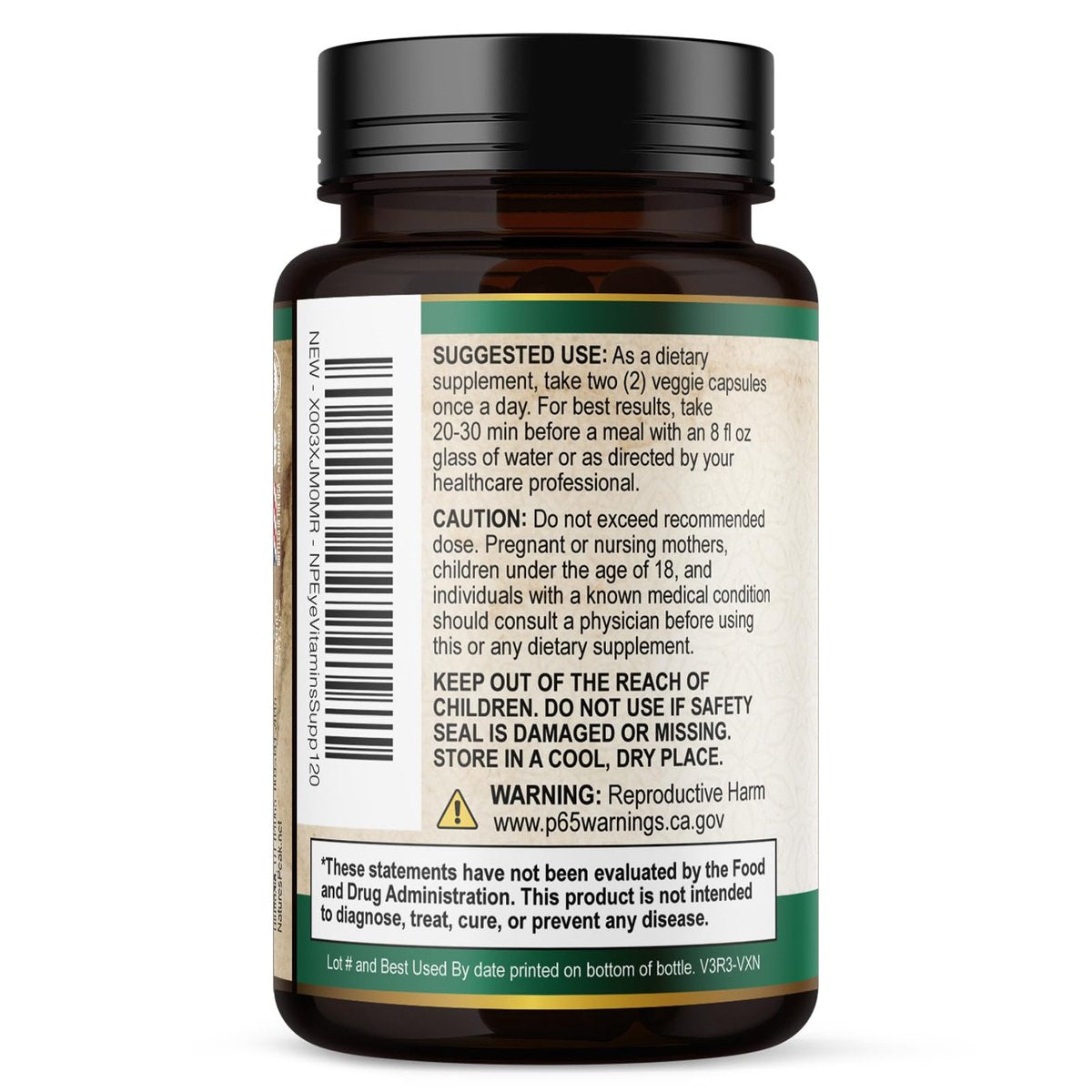 Nature's Peak 3-fach Stärke Augen Vitamin mit Lutein und Zeaxanthin - Unterstützt Sehkraft, Makulagesundheit & trockene Augen - mit Zink, Vitamin C, E & Mineralien - 120 Kapseln