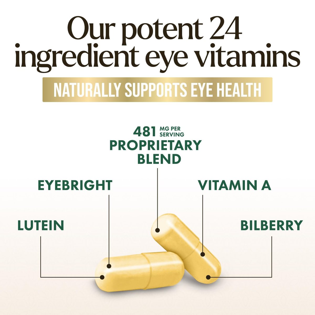 Nature's Peak 3-fach Stärke Augen Vitamin mit Lutein und Zeaxanthin - Unterstützt Sehkraft, Makulagesundheit & trockene Augen - mit Zink, Vitamin C, E & Mineralien - 120 Kapseln