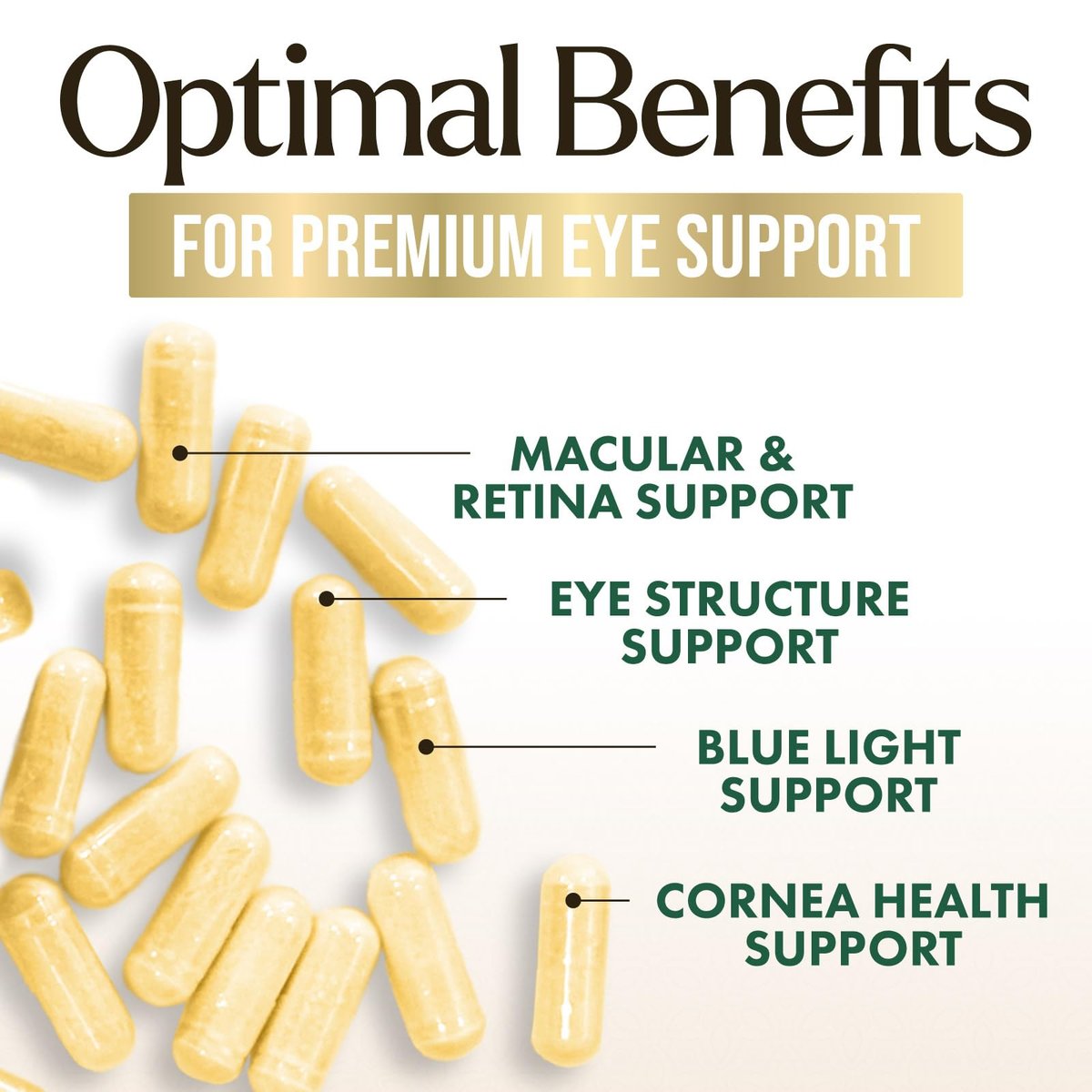 Nature's Peak 3-fach Stärke Augen Vitamin mit Lutein und Zeaxanthin - Unterstützt Sehkraft, Makulagesundheit & trockene Augen - mit Zink, Vitamin C, E & Mineralien - 120 Kapseln