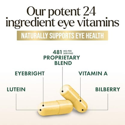Nature's Peak 3-fach Stärke Augen Vitamin mit Lutein und Zeaxanthin - Unterstützt Sehkraft, Makulagesundheit & trockene Augen - mit Zink, Vitamin C, E & Mineralien - 120 Kapseln