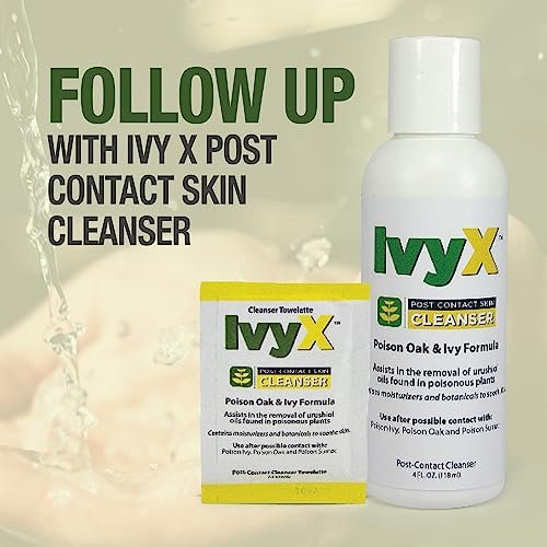 CoreTex Ivy X Pre-Contact Poison Ivy Hautschutzspray - 8oz Flasche mit Schutzlösung zur Vorbeugung von juckenden Ausschlägen - Wirkt auch gegen Gifteiche und Giftsumach - Schnelltrocknende & kreidefreie Formel