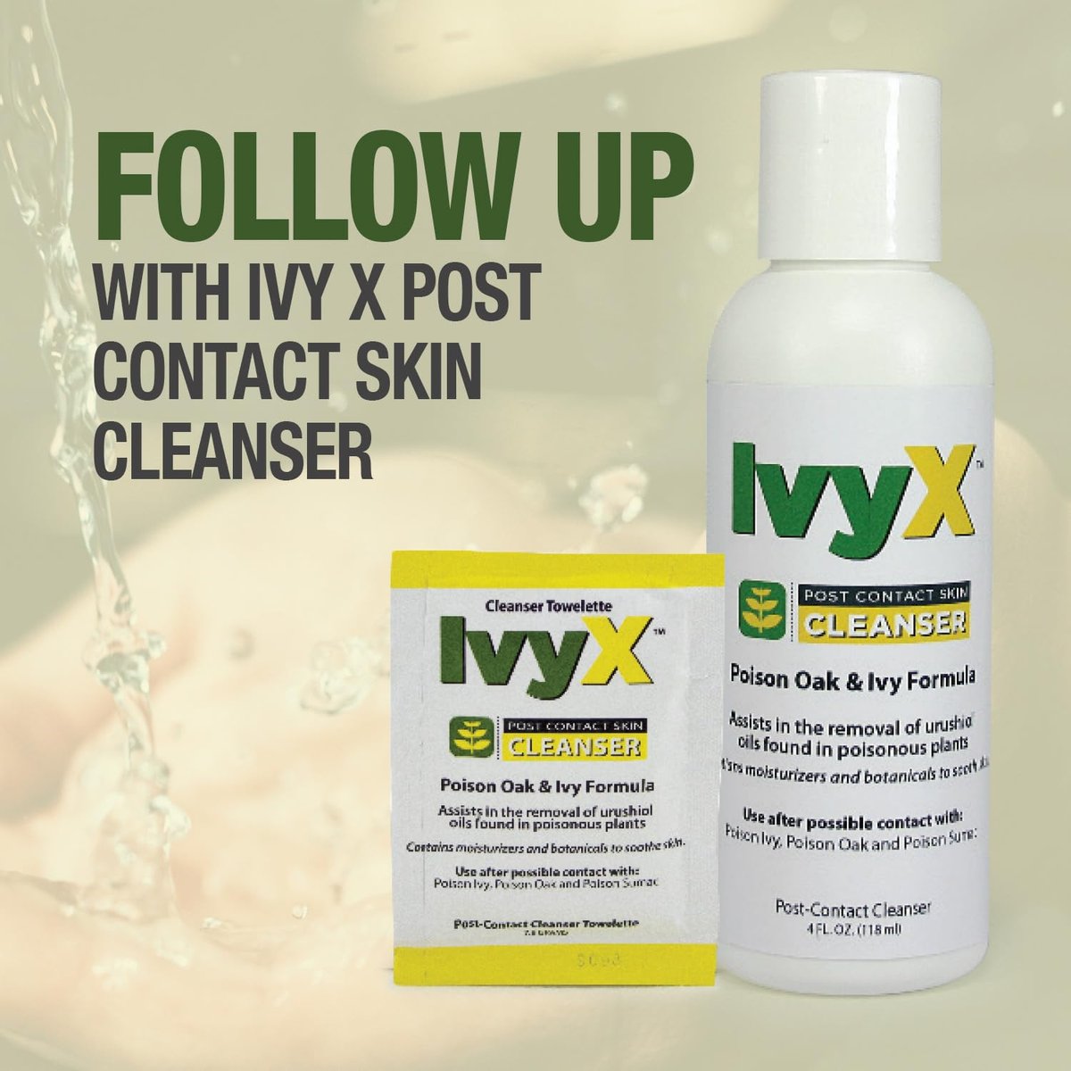 CoreTex Ivy X Pre-Contact Poison Ivy Hautschutzspray - 8oz Flasche mit Schutzlösung zur Vorbeugung von juckenden Ausschlägen - Wirkt auch gegen Gifteiche und Giftsumach - Schnelltrocknende & kreidefreie Formel