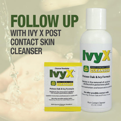 CoreTex Ivy X Pre-Contact Poison Ivy Hautschutzspray - 8oz Flasche mit Schutzlösung zur Vorbeugung von juckenden Ausschlägen - Wirkt auch gegen Gifteiche und Giftsumach - Schnelltrocknende & kreidefreie Formel