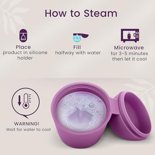 EcoBlossom Wiederverwendbare Menstruationstasse mit Aufbewahrungsbox – Medizinisches Silikon, 12 Stunden Schutz, Große Größe (2er-Pack)