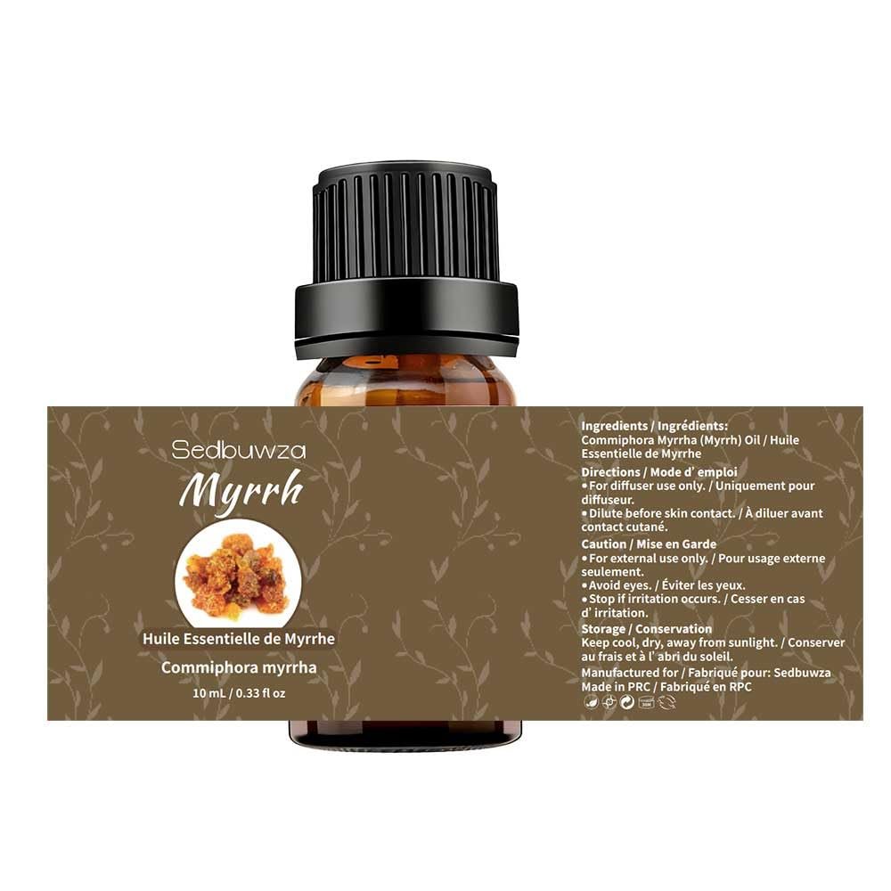 Sedbuwza Myrrhe & Weihrauch Ätherisches Öl Set, Myrrhe Duftöl Weihrauch Duftöl für Diffuser, Aromatherapie, Massage, Seife, Kerzenherstellung 2 x 10 ml