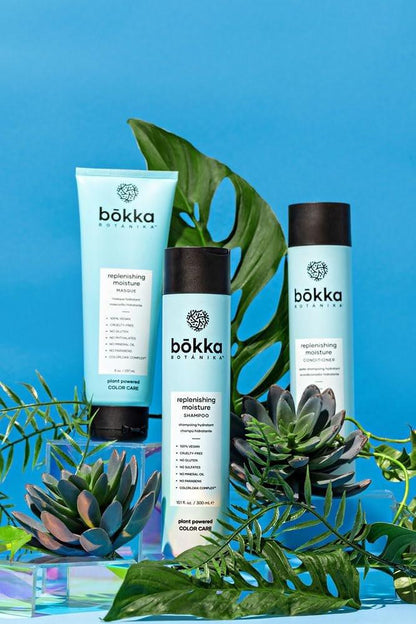 Bokka Botanika Plant Powered Color Care Replenishing Moisture Shampoo 10,1 oz / 300 ml – Feuchtigkeitsspendender Farbschutz-Shampoo