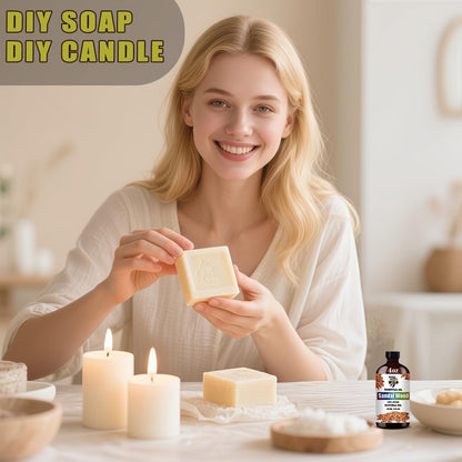 Sandelholz Ätherisches Öl – Warmes Sandelholzöl für Diffuser, DIY Kerzen, Seife, Luftbefeuchter, Yoga, Geschenk – 120 ml