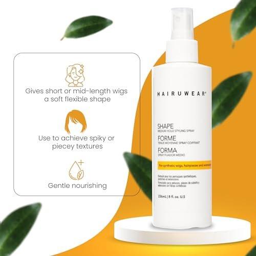 Shampoo & Conditioner Set mit Haarpflegespray - Pflege für synthetische Perücken, Haarteile & Extensions, 8 Fl Oz (Set)