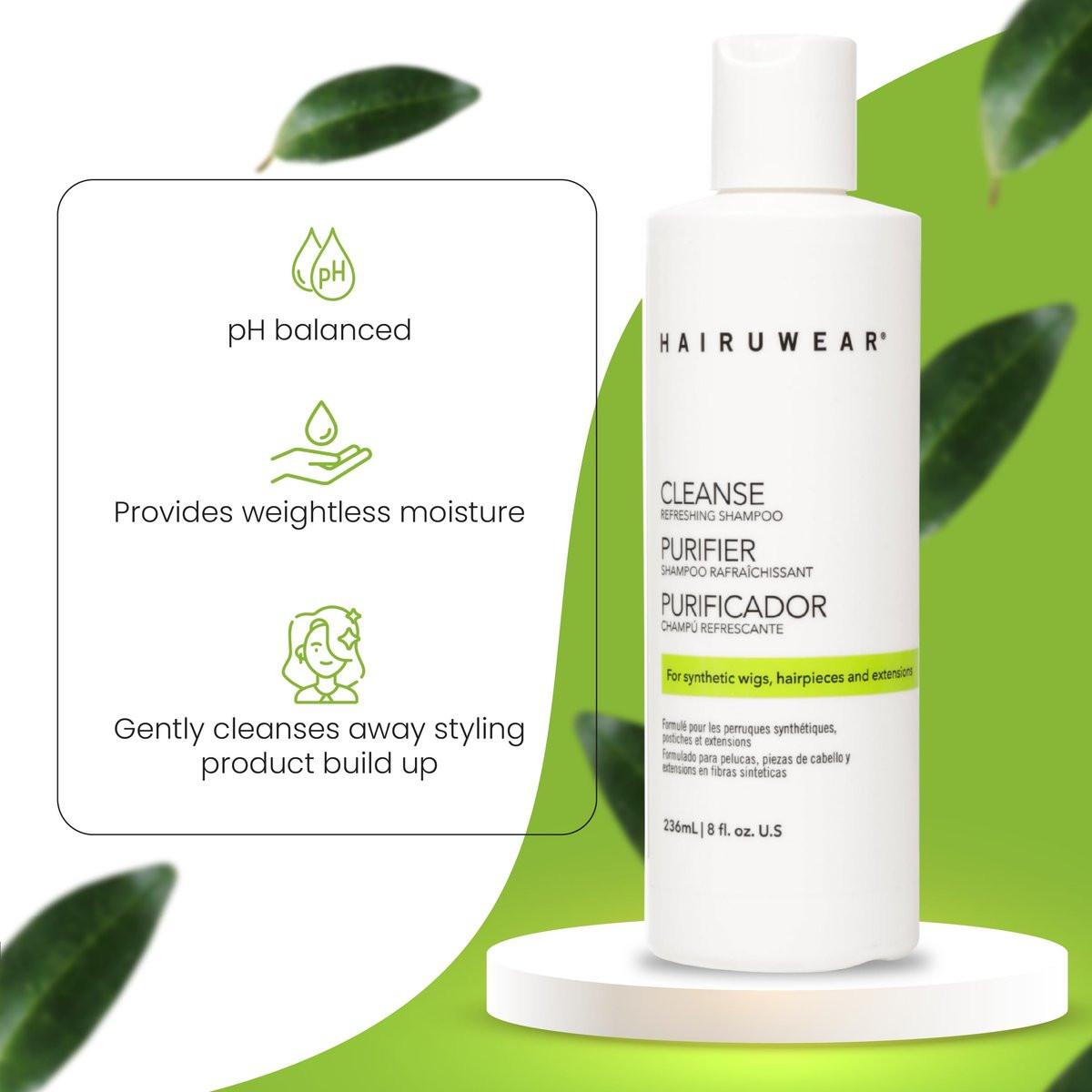 Shampoo & Conditioner Set mit Haarpflegespray - Pflege für synthetische Perücken, Haarteile & Extensions, 8 Fl Oz (Set)