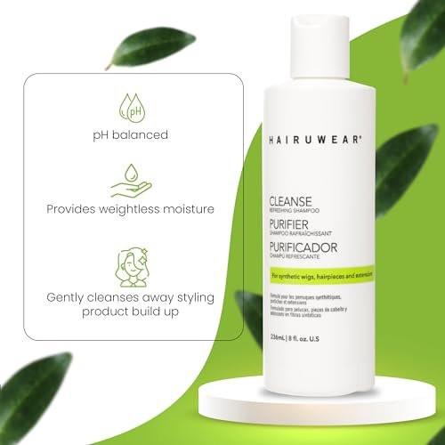 Shampoo & Conditioner Set mit Haarpflegespray - Pflege für synthetische Perücken, Haarteile & Extensions, 8 Fl Oz (Set)