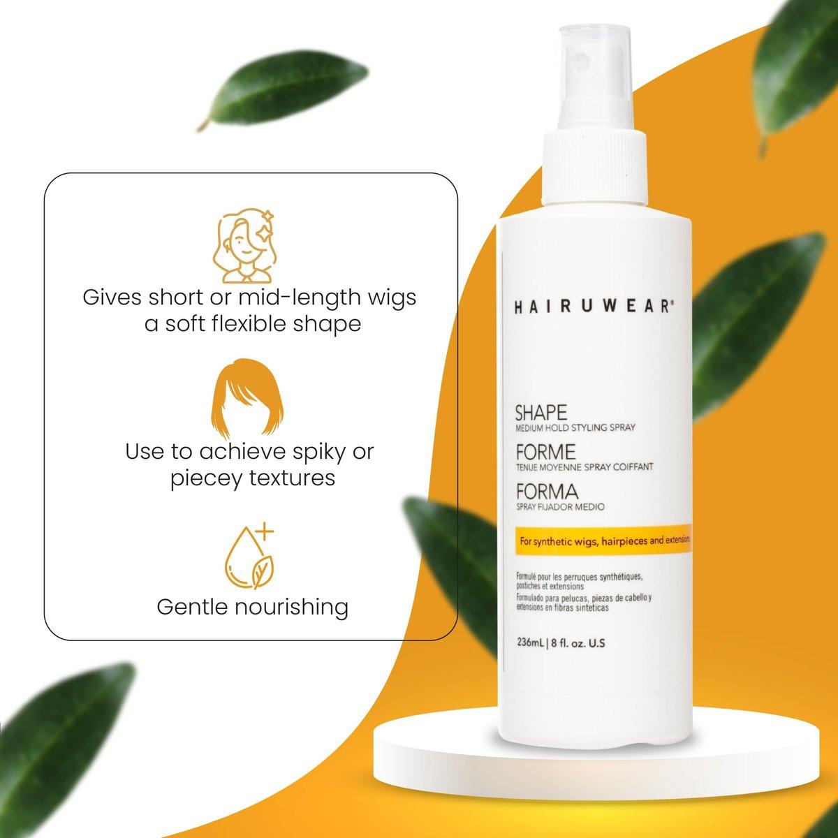 Shampoo & Conditioner Set mit Haarpflegespray - Pflege für synthetische Perücken, Haarteile & Extensions, 8 Fl Oz (Set)
