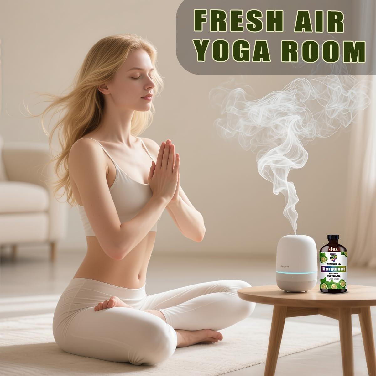 Bergamot Ätherisches Öl – Stimmungsaufhellendes Bergamotteöl für Diffuser, DIY-Kerzen, Seife, Luftbefeuchter, Zuhause, Geschenk – 120 ml (4 fl oz) – GV77ZF