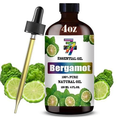 Bergamot Ätherisches Öl – Stimmungsaufhellendes Bergamotteöl für Diffuser, DIY-Kerzen, Seife, Luftbefeuchter, Zuhause, Geschenk – 120 ml (4 fl oz) – GV77ZF