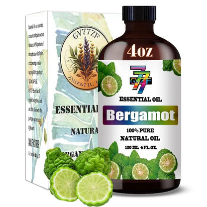 Bergamot Ätherisches Öl – Stimmungsaufhellendes Bergamotteöl für Diffuser, DIY-Kerzen, Seife, Luftbefeuchter, Zuhause, Geschenk – 120 ml (4 fl oz) – GV77ZF