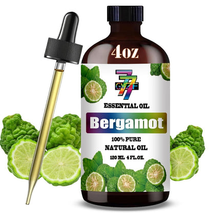 Bergamot Ätherisches Öl – Stimmungsaufhellendes Bergamotteöl für Diffuser, DIY-Kerzen, Seife, Luftbefeuchter, Zuhause, Geschenk – 120 ml (4 fl oz) – GV77ZF