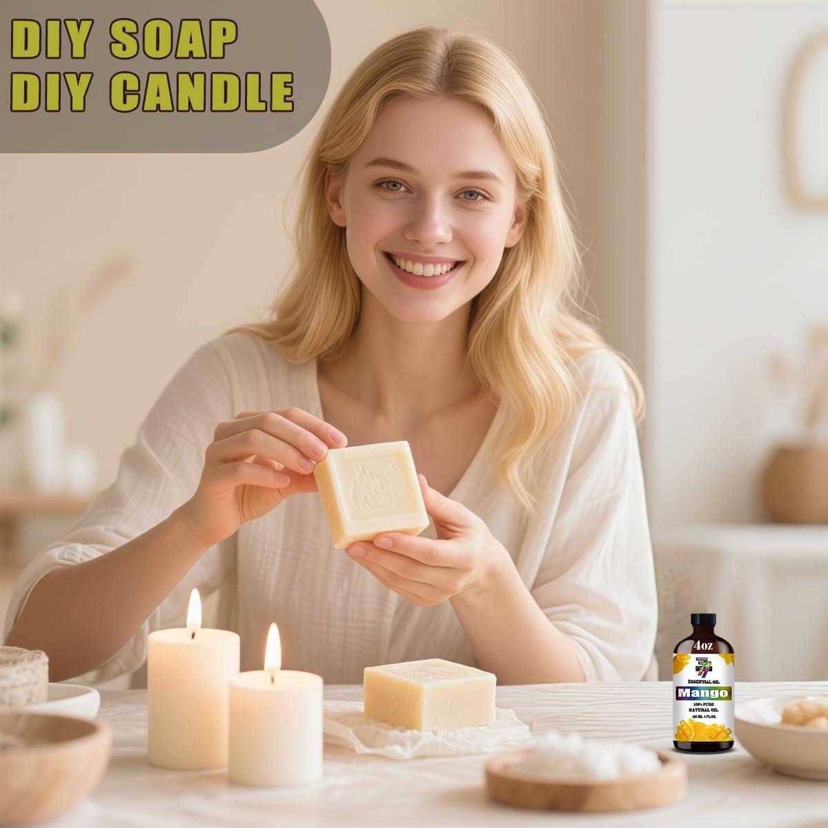 Mango Ätherisches Öl – Tropisches Mangoöl für Diffuser, DIY-Kerzen, Seife, Luftbefeuchter, Bad, Geschenk – 120 ml