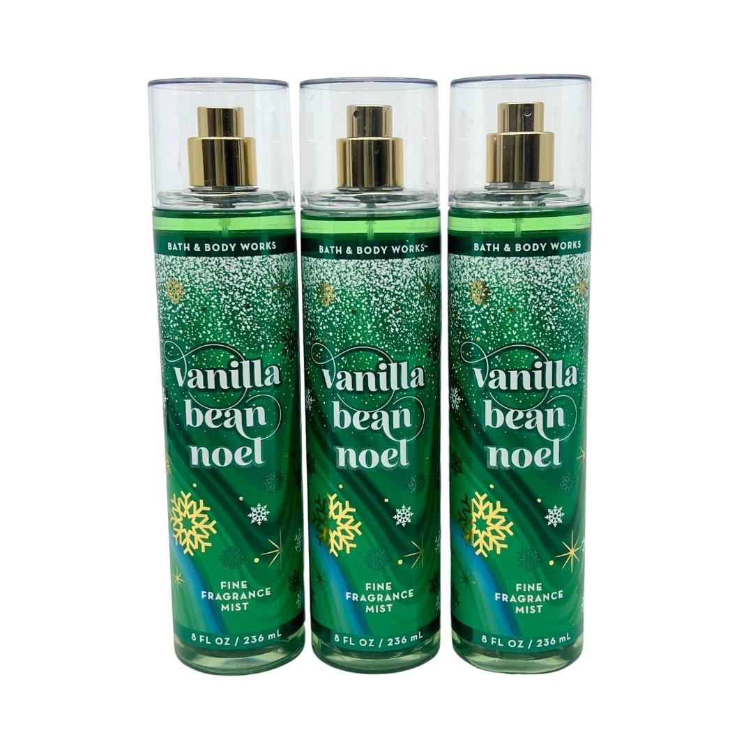 Bath & Body Works Vanilla Bean Noel Fine Fragrance Mist 8 oz – 3er-Pack (2022 Version)