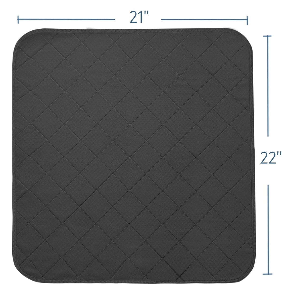 Wasserdichte Inkontinenz-Stuhlauflagen, 4er-Pack wiederverwendbare Sitzschutzpads 22" x 21", waschbare Stuhlschutzbezüge, saugfähige Inkontinenzunterlage für Bett, Rollstuhl, Kind & Haustier - Schwarz