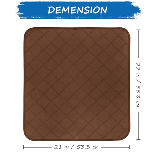 Wasserdichte Inkontinenz-Schutzbezüge für Stühle, Waschbar, 22" x 21", 2er-Pack, Braun