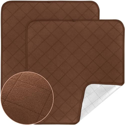 Wasserdichte Inkontinenz-Schutzbezüge für Stühle, Waschbar, 22" x 21", 2er-Pack, Braun