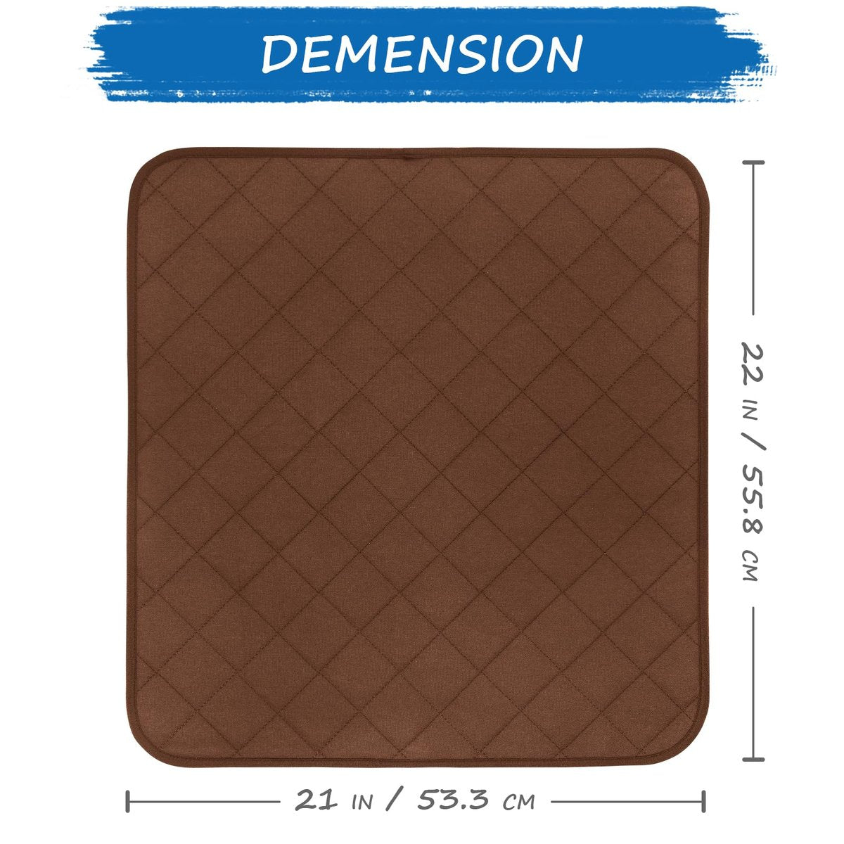 Wasserdichte Inkontinenz-Schutzbezüge für Stühle, Waschbar, 22" x 21", 2er-Pack, Braun