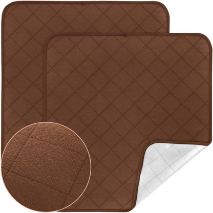 Wasserdichte Inkontinenz-Schutzbezüge für Stühle, Waschbar, 22" x 21", 2er-Pack, Braun