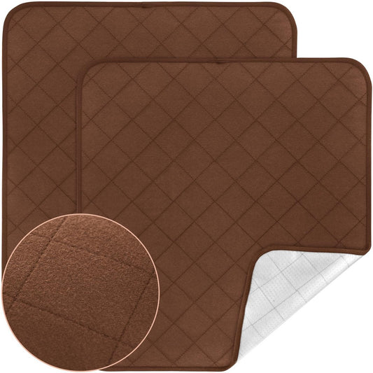Wasserdichte Inkontinenz-Schutzbezüge für Stühle, Waschbar, 22" x 21", 2er-Pack, Braun