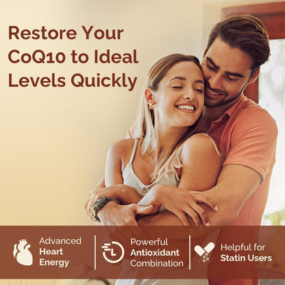 Ubiquinol CoQ10 600 mg Weichkapseln mit Omega-3, Shilajit und PQQ – Fortschrittliches Dual-Delivery Coenzym Q10 für Fruchtbarkeit, Antioxidantien, Herz, Gehirn und Energie, 60 Portionen
