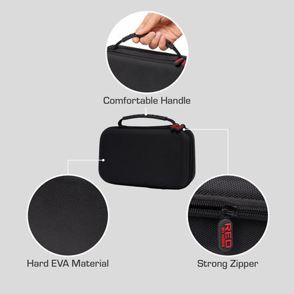 RED by Kiss Herrenpflege-Organizer-Tasche für Reisen, schwarz – EVA-Kosmetiktasche mit Hartreißverschluss, Tragegriff und wasserabweisendem Außenmaterial