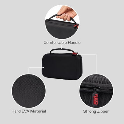 RED by Kiss Herrenpflege-Organizer-Tasche für Reisen, schwarz – EVA-Kosmetiktasche mit Hartreißverschluss, Tragegriff und wasserabweisendem Außenmaterial