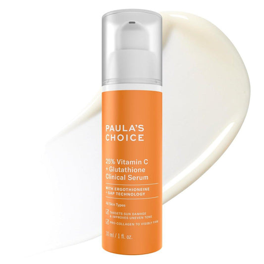 Paula’s Choice 25% Vitamin C Serum mit Glutathion & Antioxidantien – Gesichtsserum gegen Verfärbungen, ungleichmäßigen Hautton & für straffere Haut, alle Hauttypen, parfümfrei, 30 ml