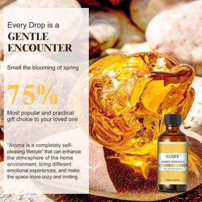 EUQEE Amber Romance Duftöle – 60 ml Essential Oil für Diffuser, Kerzenherstellung, DIY Seife mit Glaspipette