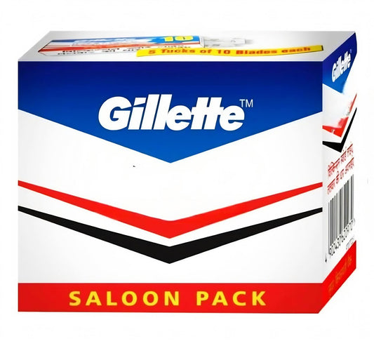 50 Gillette Saloon Doppelklingen-Rasierklingen