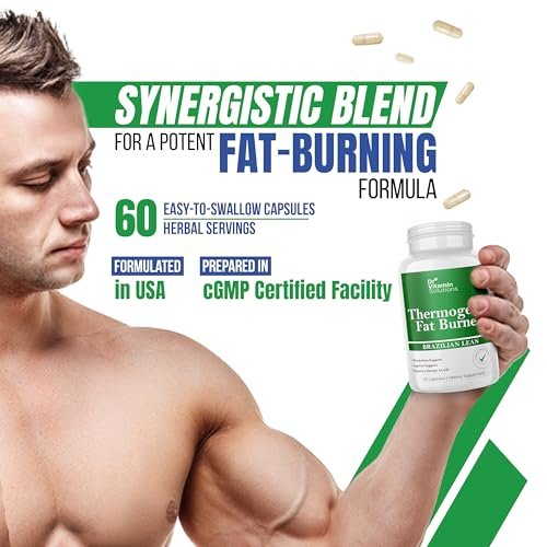 Thermogenic Fat Burner Brazilian Lean – Kapseln zur Gewichtsabnahme für Frauen und Männer, 60 Kapseln