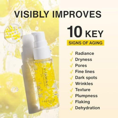 Capsule Serum Vitamin C Serum – 30 ml Konzentrat gegen raue, stumpfe und trockene Haut