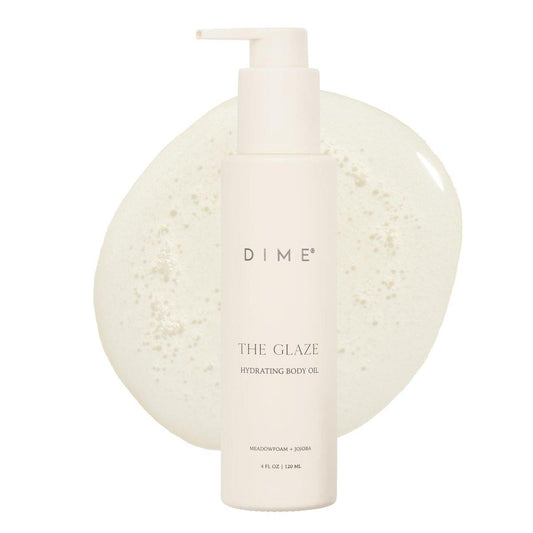 DIME Beauty Glaze Body Oil – Schnell einziehendes, nicht fettendes Trockenöl mit Argan-, Jojoba- und Rosenöl für einen strahlenden Körperglanz, feuchtigkeitsspendend, vegan, tierversuchsfrei, 120 ml