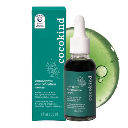 Cocokind Chlorophyll Discoloration Serum – Sanftes Serum gegen Pigmentflecken, Rötungen und ungleichmäßigen Hautton, 30 ml