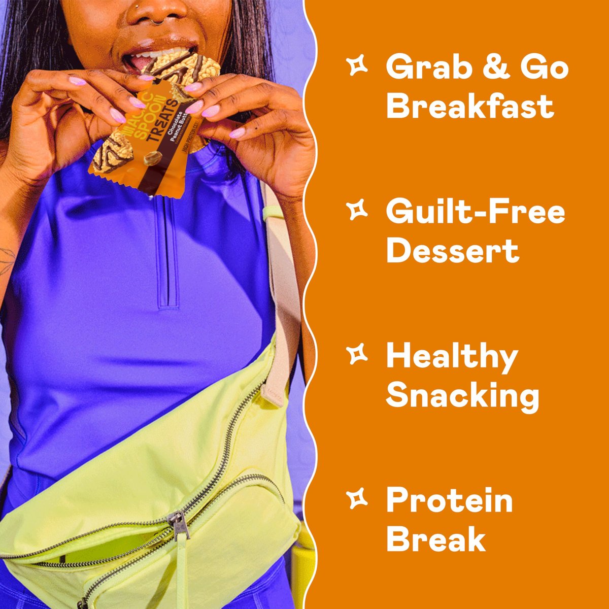 Magic Spoon Treats - 8 Glutenfreie Proteinriegel, Schokolade Erdnussbutter - High Protein Glutenfreier Snack - Zucker- & Getreidefreier Protein-Cerealienriegel - Low Carb & Keto-freundlich - Gesunde Snacks