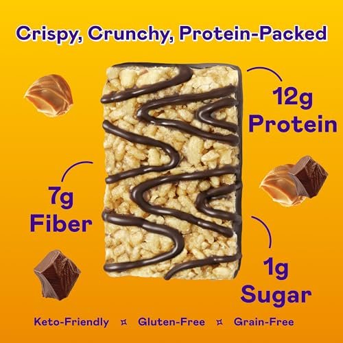 Magic Spoon Treats - 8 Glutenfreie Proteinriegel, Schokolade Erdnussbutter - High Protein Glutenfreier Snack - Zucker- & Getreidefreier Protein-Cerealienriegel - Low Carb & Keto-freundlich - Gesunde Snacks