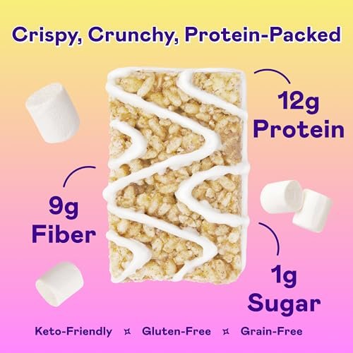 Magic Spoon Treats – 8 glutenfreie Proteinriegel, Marshmallow – High-Protein-Snack, zucker- und getreidefrei, kohlenhydratarm & keto-freundlich – gesunde Snacks für Erwachsene