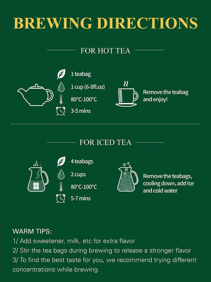 GLDNT Bio Grüner Tee Beutel, 100 Stück, Natürlicher Bio-Grüntee, Reich an Antioxidantien, Koffeinhaltig