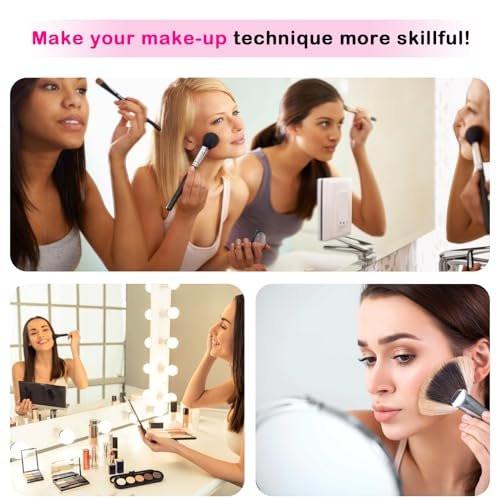 3D Makeup-Übungsboard – Silikon-Gesicht, wiederverwendbare Puppe mit Pinseln, Augenbrauenstiften, Wimpern, Tasche und Reinigungstuch