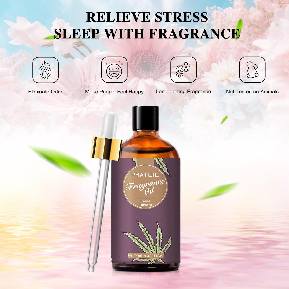 PHATOIL süßes Tabak Duftöl 100ml – Aromatherapie Öl für Diffuser, Kerzen- und Seifenherstellung